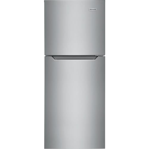 Frigidaire 10.1 Cu Ft Top Mount Apartment-Size Refrigerator Glass Shelves, Stainless Steel